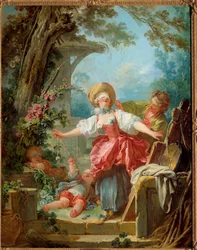 Deux jeunes gens jouant. Jean Honore Fragonard, 1751