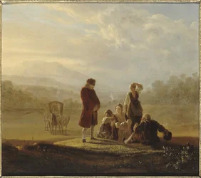 Voltaire et les paysans de Ferney, vers 1770