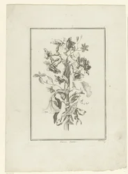 Bouquet de narcisses et volubilis