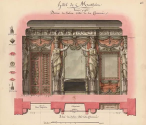Hôtel Montholon. Projet de salon, 1786