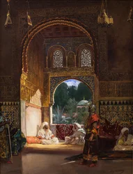 Dans le palais du sultan, sans date. (Huile sur toile)