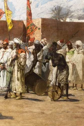 Les derniers rebelles, scène historique marocaine (détail)