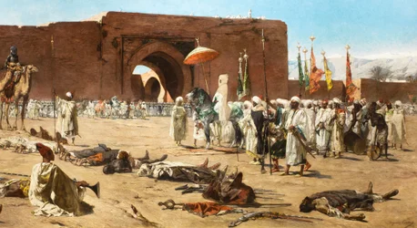 Les derniers rebelles, scène historique marocaine (détail)