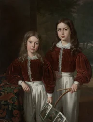 Portrait de deux enfants, probablement les fils de M. Almeric Berthier, Comte de LaSalle