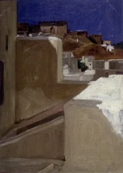 Vue de la casbah (kasbah) depuis ma terrasse par Lecomte du Nouy (1842-1923), Tanger