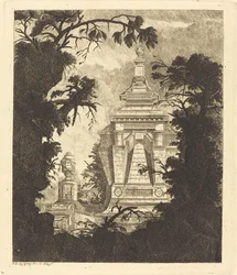 Tombe avec urne funéraire