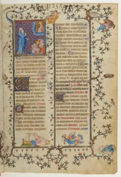 Page du Bréviaire de Charles V : Isaïe annonçant la venue du Messie, avec l