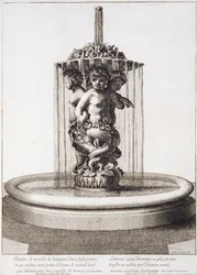 Fontaine avec trois tritons à Versailles, d