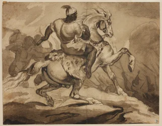 Cavalier haïtien (Scène des "Guerres coloniales françaises")