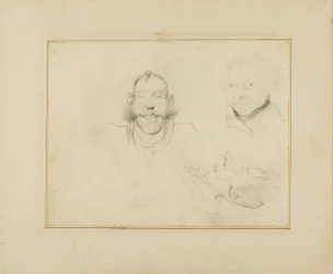 Trois caricatures de têtes
