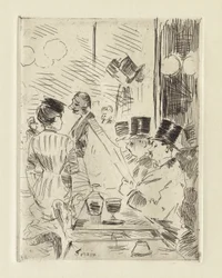 Le Café de la Nouvelle Athènes, vers 1876