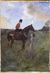 Femme à cheval et bergère