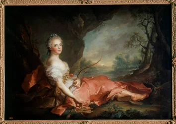 Portrait de Madame Adélaïde de France (1732-1799) en Diane, fille de Louis XV Peinture de Jean-Marc Nattier (1685-1766) XVIIIe siècle