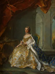 Portrait posthume de Louise Elisabeth de France (1727-1759), duchesse de Parme, en tenue de cour