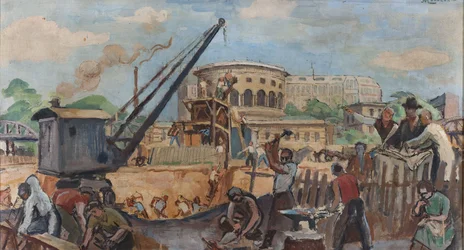 Le Travail : Esquisse pour le préau de l