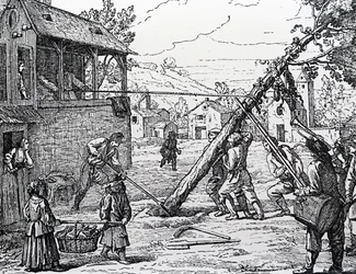 La plantation du mât de mai