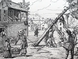 La plantation du mât de mai