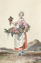 La Bouquetiere Garçon Cafetier, 18e siècle, 1903