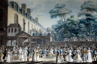 Vue de Paris : la promenade du jardin turc