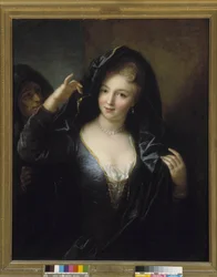 Jeune fille au collier de perles