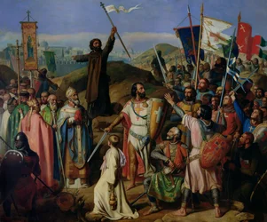Procession de croisés autour de Jérusalem