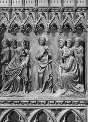 Cathédrale, intérieur, jubé, Jésus-Christ apparaissant aux apôtres et disciples en Galilée, vers 1340-51
