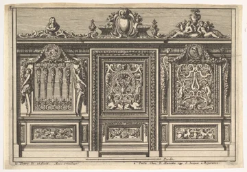 Conception pour un écran de chœur avec deux variantes, de : Clôtures de chapelles, 17e siècle
