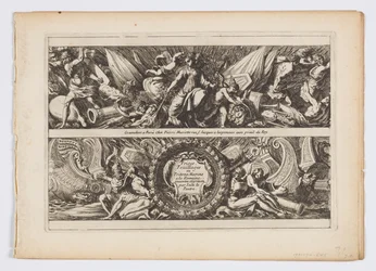 Page de titre de "Frises, feuillages ou tritons marins, à la romaine"