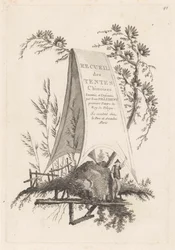 Homme avec bâton près d