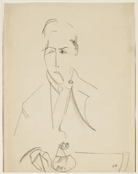 Portrait de Modigliani avec pipe