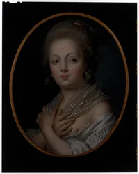 Une jeune femme à sa toilette
