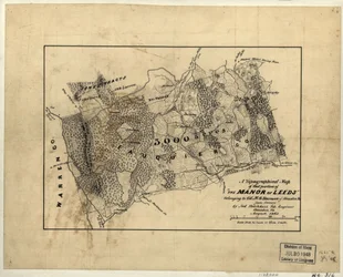 Carte topographique de la partie du "Manoir de Leeds" appartenant au colonel M.G. Harman de Staunton, Va. LOC 2005625200