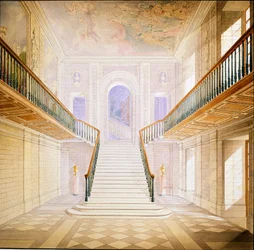 Conception pour un escalier dans le Painted Hall, Chatsworth