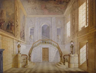Conception pour un escalier dans le Painted Hall, Chatsworth
