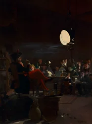 Une classe de nuit, vers 1881