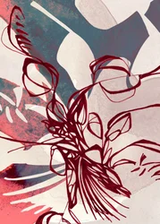 Lignes florales abstraites