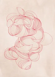 Design rouge fluide et organique