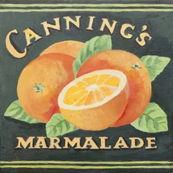 Etiquette de boîte de marmelade Cannings (acrylique)