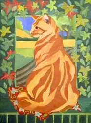 Chat 1, 2014 (acrylique sur toile)