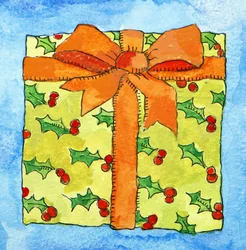 Cadeau emballé, 2011 (aquarelle)