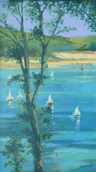 Salcombe à travers les arbres