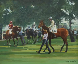 Le paddock, courses de Windsor
