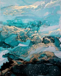 Abstrait « Gilded Ocean »
