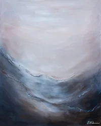 Horizon océanique brumeux