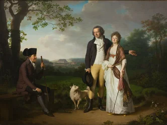 Danois : Niels Ryberg avec son fils Johan Christian et sa belle-fille Engelke, née Falbe Niels Ryberg avec son fils Johan Christian et sa belle-fille Engelke, née Falbe