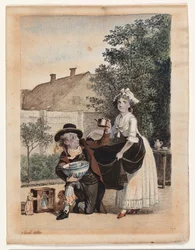 Une scène de la pièce de théâtre de P. A. Heiberg "Chinafarene"