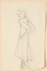 Homme marchant, vu de dos, allant vers la gauche
