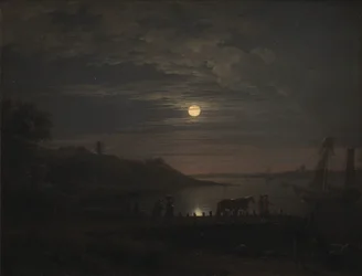 La traversée du Petit Belt à Snoghøj. Lever de lune