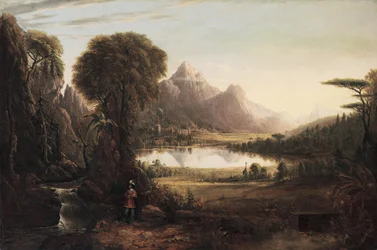 La vallée heureuse, de Rasselas, le prince méditant sa fuite