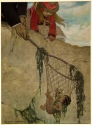 Il sentait le filet très lourd, de The Water Babies par Charles Kingsley, pub. 1916